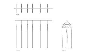 pant hanger  cad drawings
