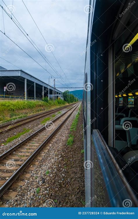 Vertical View Of Train Station From The Train Window Editorial Stock