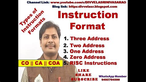 Instruction Formats Zero One Two And Three Address Instruction