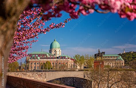 Amazing spring cityscape with Buda Castle Royal Palace in Buda Castle ...