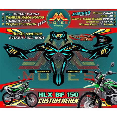 Jual Sticker Klx Bf Decal Kawasaki Klx Stiker Fullbody Moto Klx