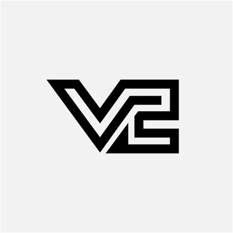 Premium Vector Letter Vz Line Art Negative Space Creative Monogram