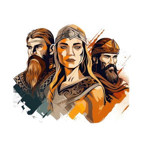 Premium AI Image | Warrior Legends Uniting Viking Men and Mighty Women ...