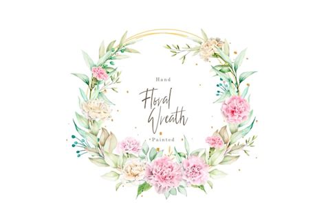 Illustration De Couronne Florale De Pivoines Aquarelle Vecteur Gratuite