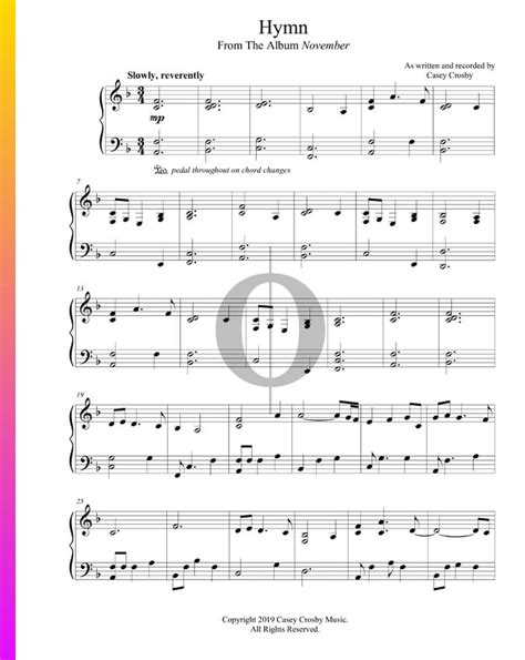 Hymn Sheet Music Piano Solo Pdf Download And Streaming Oktav