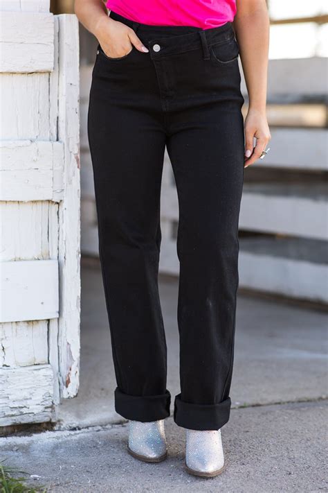 Judy Blue Black Straight Leg Jeans · Filly Flair