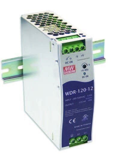 Wdr 120 24 Mean Well 200 500vac Input 24vdc Power Supply 5a Din Rail