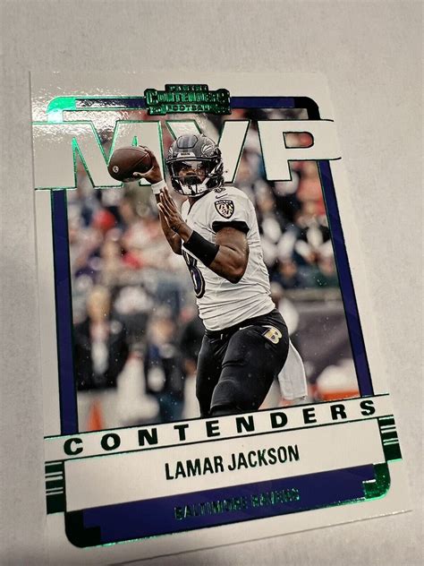 Panini Contenders Mvp Contenders Emerald Mvp Lja Lamar Jackson