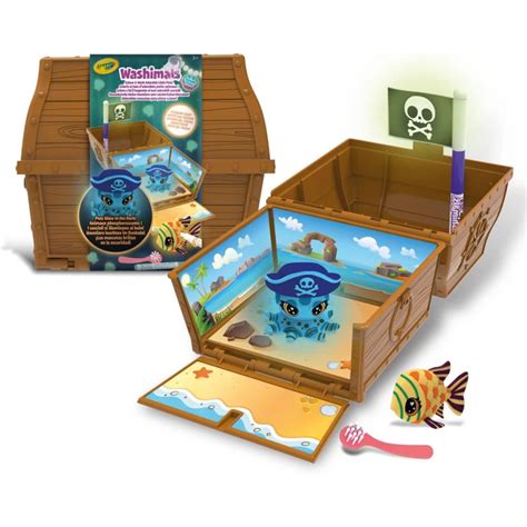 Crayola Washimals Scribble Scrubbie Glow Ocean Pets Treasure Chest