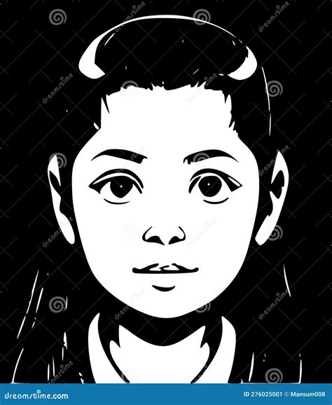 Caricatura En Blanco Y Negro De La Mujer Stock De Ilustraci N