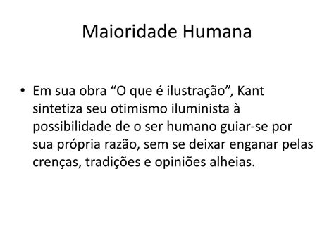 O Que é Menoridade Para Kant LIBRAIN