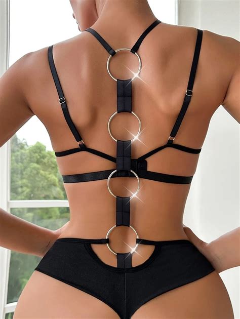 Ring Linked Harness Lingerie Set SHEIN USA