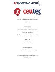 Matriz Tarea Docx Centro Universitario Tecnol Gico Ceutec