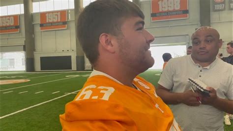 Vols Center Cooper Mays Discusses The Start Of Fall Camp Tennessee