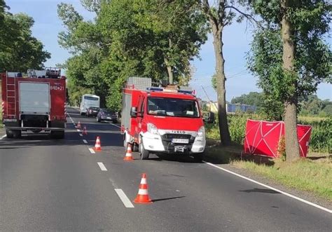 Śmiertelny wypadek na DK91 Rozprza Niechcice Autobus potrącił