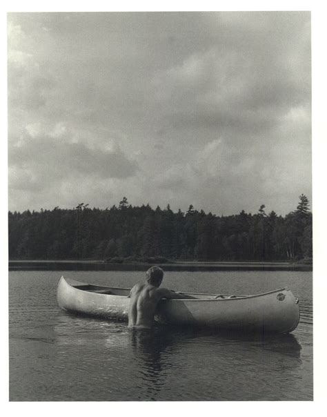 Bruce Weber Nude Male Model Pond Swimming With Canoe Art Photo