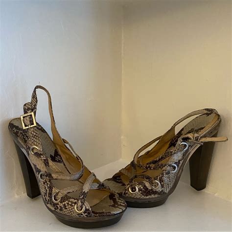 Michael Michael Kors Snakeskin Platform Heels Gem