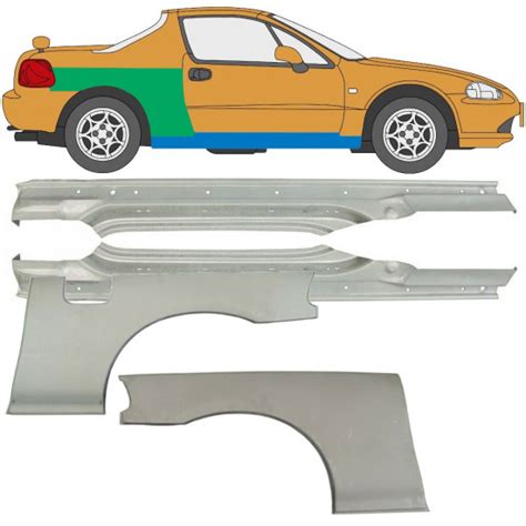 Dorpel Reparatiepaneel Set Honda Civic Crx Del Sol 1992 1998