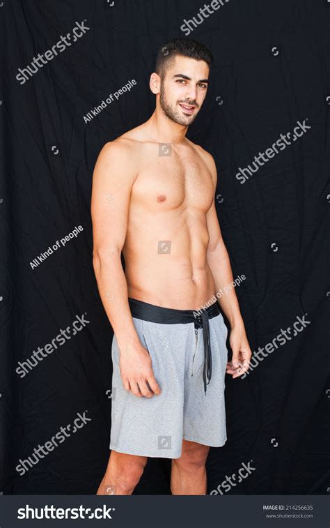 Handsome Man Half Naked Smiling On Stock Photo Shutterstock