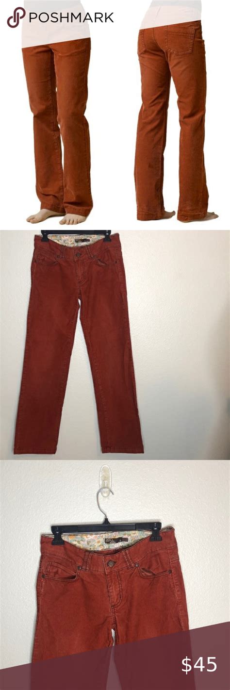 Prana Womens Burnt Orange Corduroy Pants Sz 6 Corduroy Pants Pants