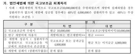 국고보조금 회계처리 지원금 세무기장 연구개발업 법인결산 네이버 블로그