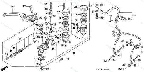 Honda Motorcycle 2004 Oem Parts Diagram For Front Brake Master Cylinder