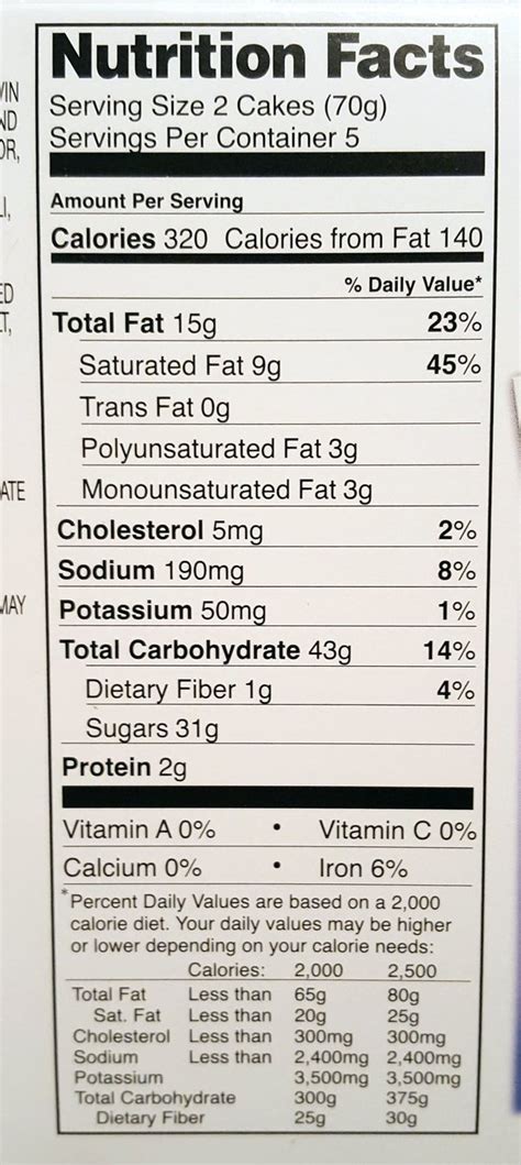 little debbie snacks nutrition facts