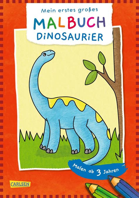 Ausmalbilder für Kita Kinder Mein erstes großes Malbuch Dinosaurier