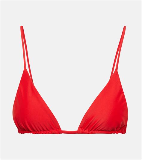 Via Triangle Bikini Top In Red Jade Swim Mytheresa