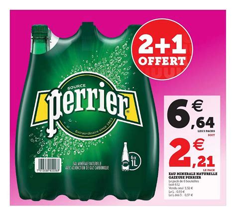 Promo Eau Min Rale Naturelle Gazeuse Perrier Chez Hyper U Icatalogue Fr