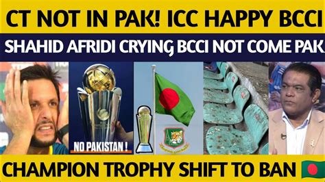 Pak Media On BCCI Influence Over ICC Shahid Afridi Crying On India