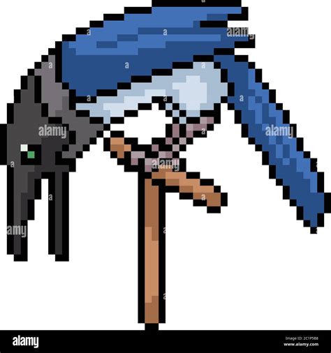 Vector Pixel Art Bird Stand Isolated Cartoon Stock Vector Image Art