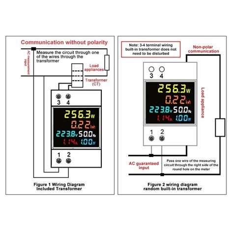 SINOTIMER SDM009 Din Rail Single-Phase Voltage Current Frequency Power ...