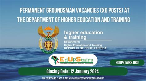 Permanent Groundsman Vacancies X Posts At The Department Of Higher