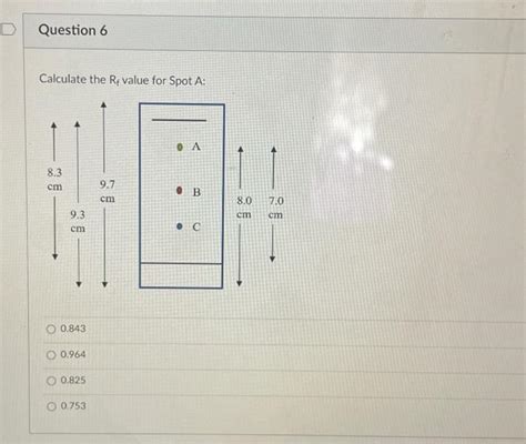 Solved Calculate The Rf Value For Spot A Chegg