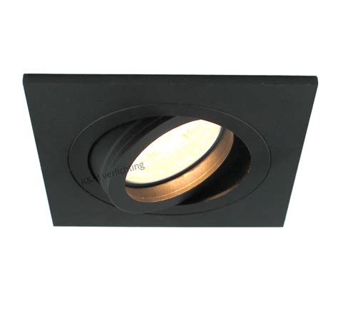 Square Recessed Downlight Black For Gu Led Lamp Dimmable R M Lighting