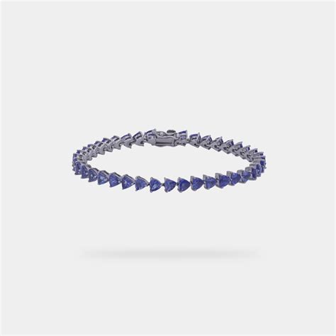 Carats Moderate Bv Violet Round Shaped Tanzanite Bracelet