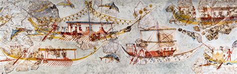 Central 13ft Section Of The Ship Procession Fresco From Akrotiri