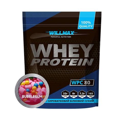 Сывороточный протеин концентрат Willmax Whey Protein 80 1000 г лимонний