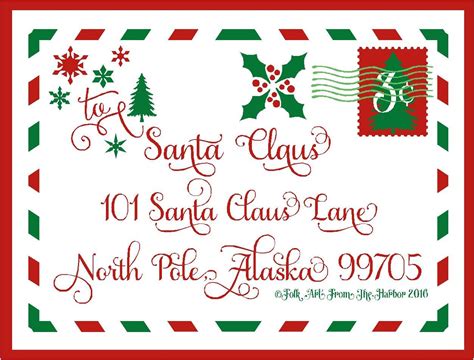 Santa Claus Address Svg Etsy