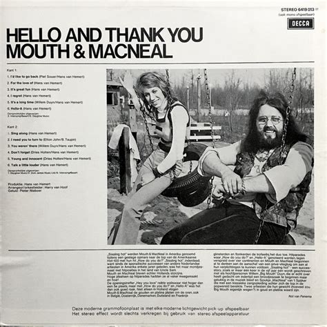 Mouth MacNeal Hello And Thank You LP Album Akerrecords Nl