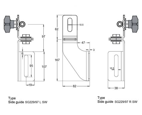 Hygienic Swivel Side Guide Bracket In Stainless Steel Nhk Machinery Parts