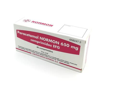 Paracetamol Normon Mg Comprimidos Efg Comprimidos Precio