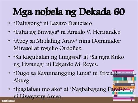 Kaligirang Kasaysayan Ng Nobela Sa Pilipinas Mga Impluwensya