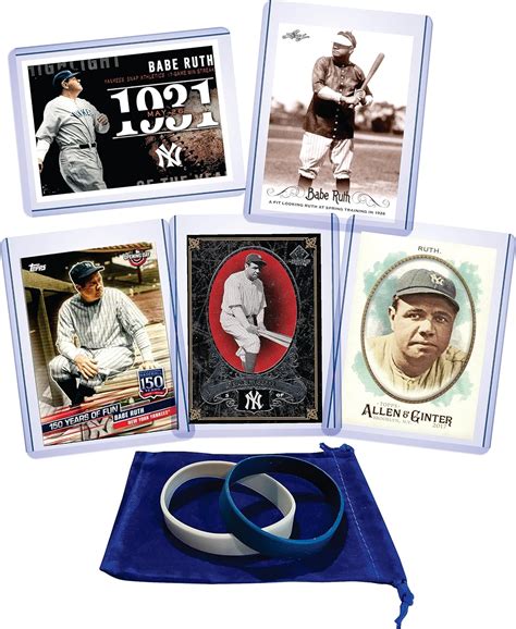 Amazon.com: Babe Ruth (5) Assorted Baseball Cards Gift Pack ...