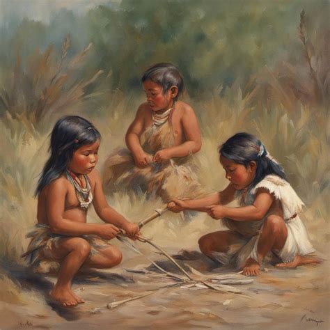 Native American children playing by kencalif on DeviantArt