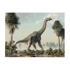 Brachiosaurus In A Wetland Digital Art By Daniel Eskridge Fine Art