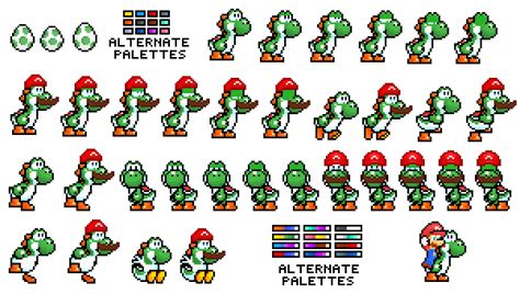 Pixilart Yoshi And Egg Sprites By Astropuff