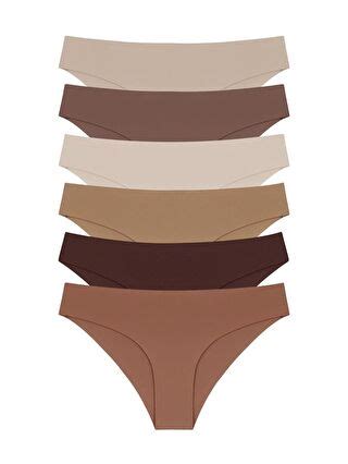 Cottonhill Karışık Lazer Kesim Kadın Bikini Külot 6 Lı Paket S000397803 27206 LCW