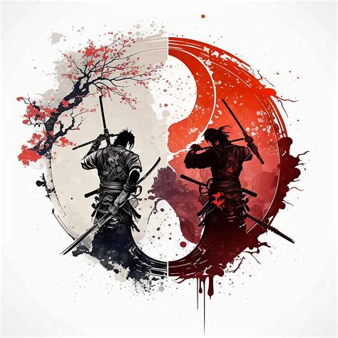 Samurai Tattoo Design White Background PNG File Download High ...